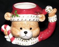 Fitz & Floyd Omnibus CHRISTMAS BEAR Coffee Mug 1994